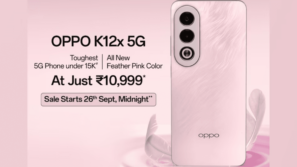 تم إطلاق هاتف Oppo K12x 5G باللون الوردي الريش في الهند قبل بيع Flipkart Big Billion Days 7 تم إطلاق هاتف Oppo K12x 5G باللون الوردي الريش في الهند قبل بيع Flipkart Big Billion Days