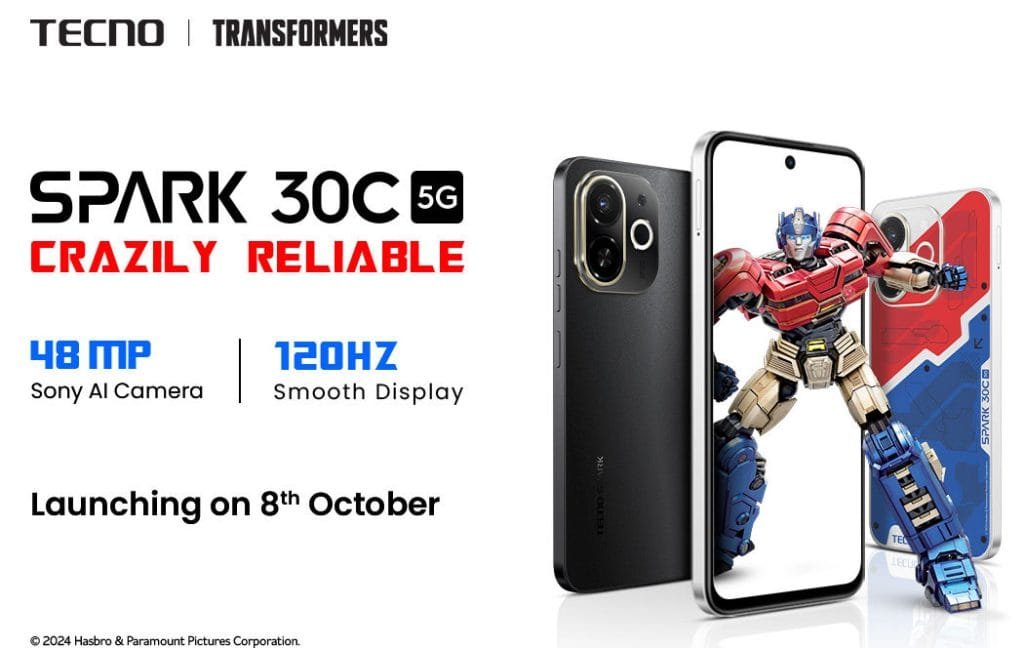 إطلاق هاتف Tecno Spark 30C 5G في 8 أكتوبر، مع كاميرا بدقة 48 ميجابكسل 8 إطلاق TECNO Spark 30C 5G في الهند في 8 أكتوبر