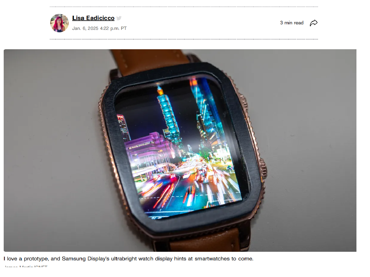 مفهوم ساعة سامسونج الذكية microLED يظهر مستقبل الأجهزة القابلة للارتداء 7 Samsung microLED smartwatch concept CNET 1
