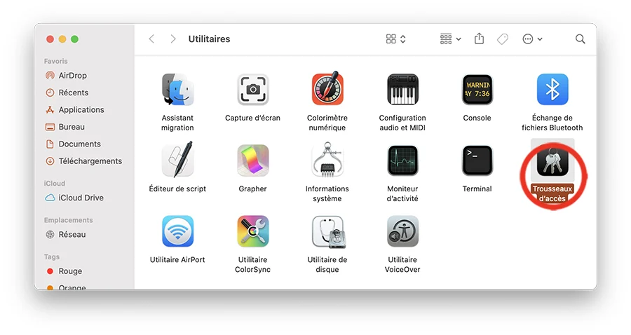 كيفية العثور على مفتاح مرور Wi-Fi المسجل على جهاز Mac (macOS)؟ 9 comment trouver un mot de passe wi fi enregistre su mac 02