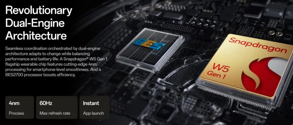 Oppo Watch X تطلق لأول مرة مع Wear OS ونظام تحديد المواقع العالمي (GPS) المدمج وإطار من الفولاذ المقاوم للصدأ 12 Dual processors 1024x438 1