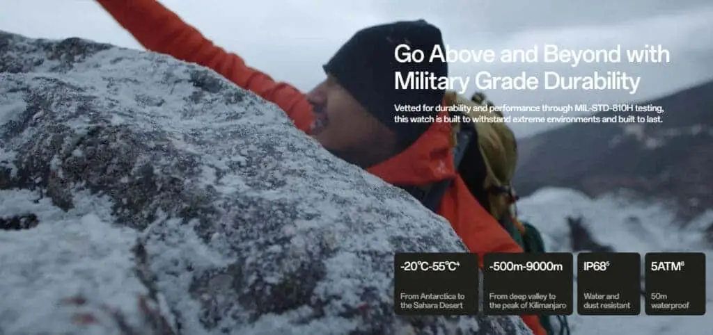 Oppo Watch X تطلق لأول مرة مع Wear OS ونظام تحديد المواقع العالمي (GPS) المدمج وإطار من الفولاذ المقاوم للصدأ 11 Durability ratings 1024x482 1