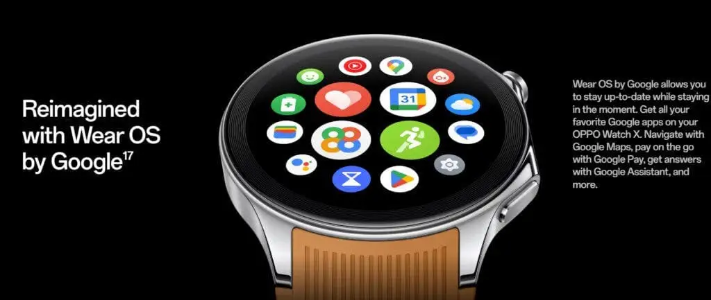 Oppo Watch X تطلق لأول مرة مع Wear OS ونظام تحديد المواقع العالمي (GPS) المدمج وإطار من الفولاذ المقاوم للصدأ 13 Wear OS Oppo Watch X 1024x433 1