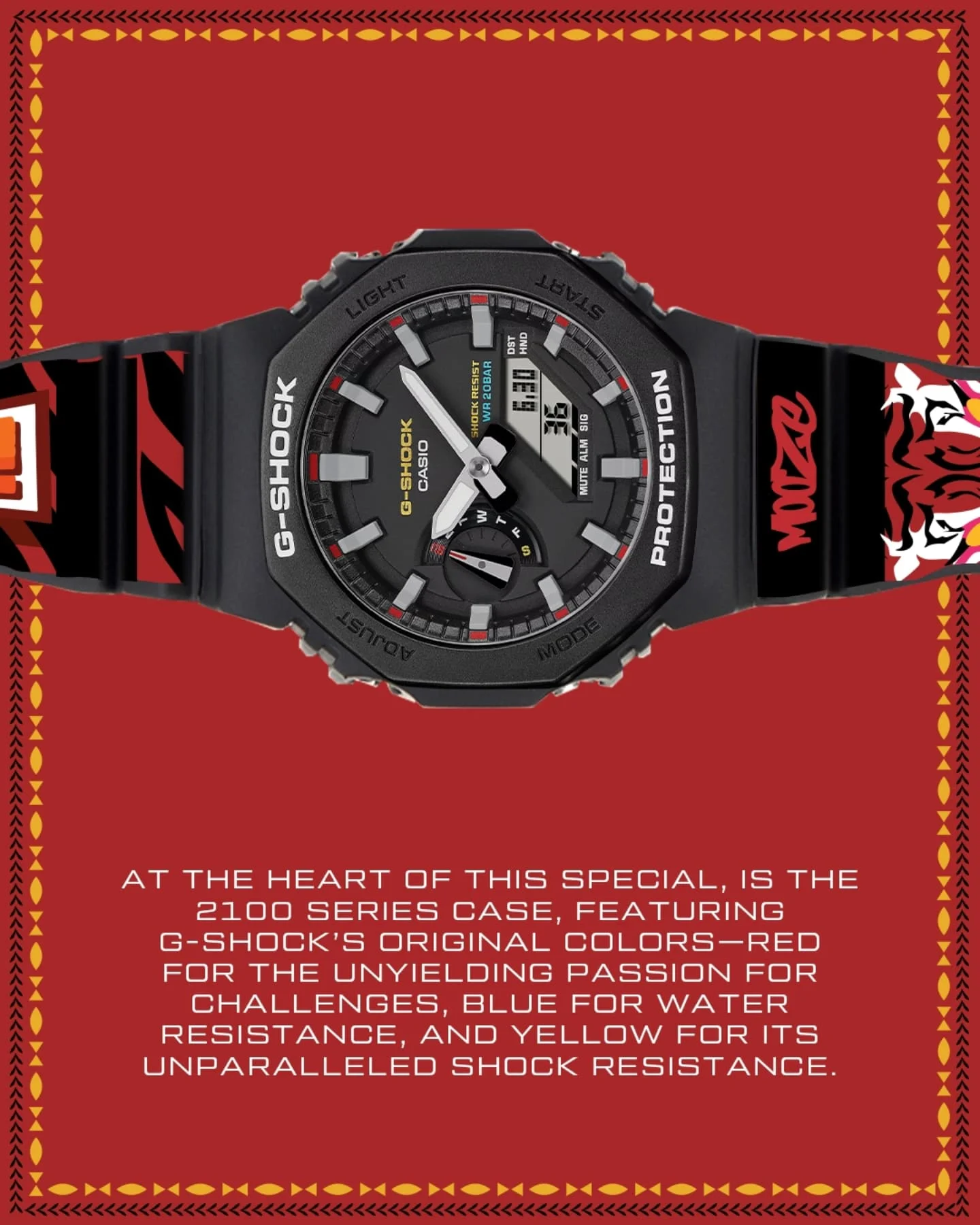 كاسيو تتعاون مع الفنان الهندي مووز لإنتاج إصدار خاص من ساعة G-Shock GA-2100 7 G-Shock GA-2100