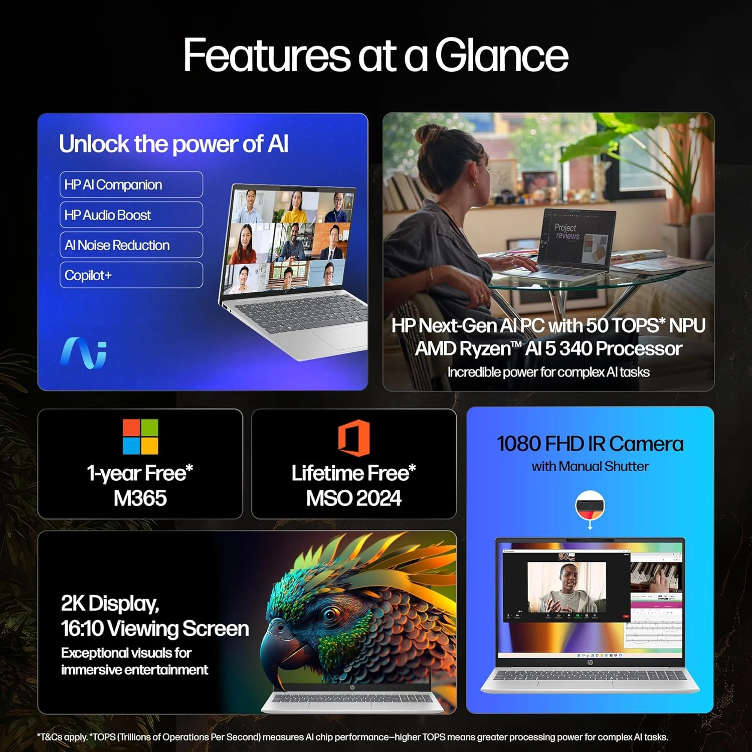 إطلاق الكمبيوتر المحمول HP OmniBook 5: شاشة 2K، ومعالج AMD Ryzen AI 300، وذاكرة وصول عشوائي (RAM) سعة 16 جيجابايت 10 816dh9g9zLL