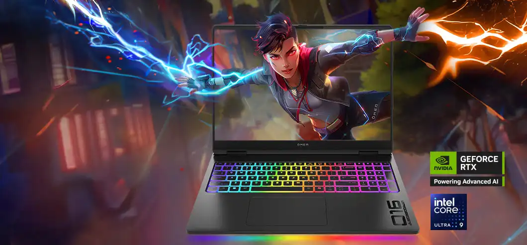 جهاز HP OMEN MAX 16 متوفر الآن بسعر يبدأ من 3500$: يتميز بشاشة IPS بمعدل تحديث 240 هرتز، ومعالج Intel Core Ultra 9، وبطاقة معالجة الرسومات RTX 5080 8 w50 Dojo hero banner info