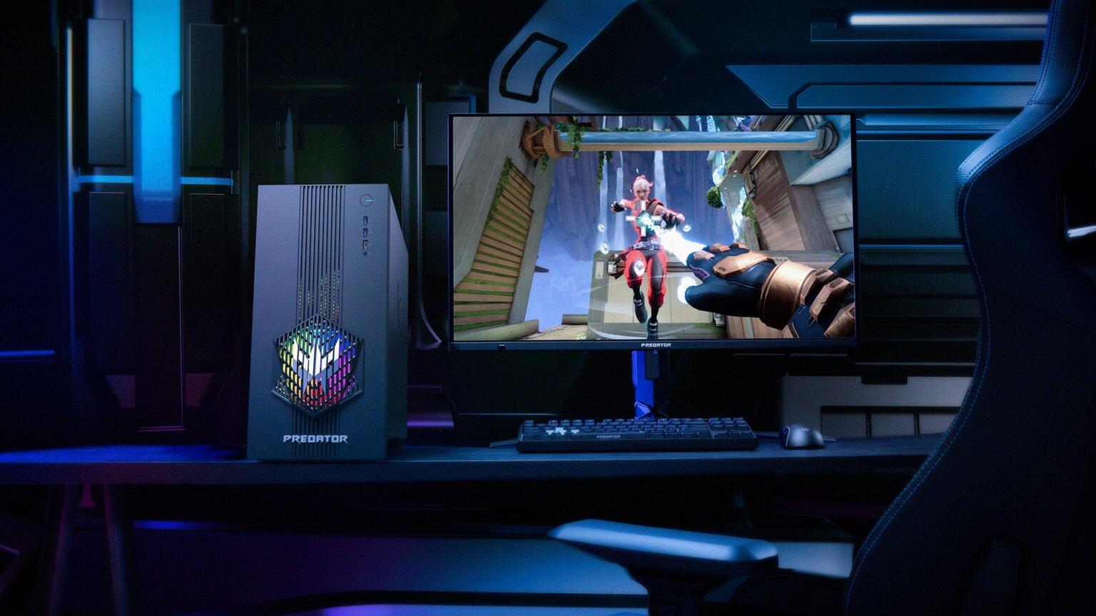 أجهزة الكمبيوتر المكتبية Acer Predator Orion 3000 مُحدّثة بمعالج Intel Ultra 7 وبطاقة معالجة الرسومات RTX 5070 8 PREDATOR ORION 3000 PO3 665 Lifestyle 01 1536x864 1