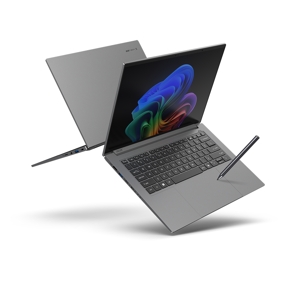 أطلقت شركة Acer جهازي Swift X 14 AI وSwift X 14 Laptops المزودين بمعالجات رسوميات RTX 5070 وشاشات OLED 6 Swift X 14 AI و Swift X 14 Laptops